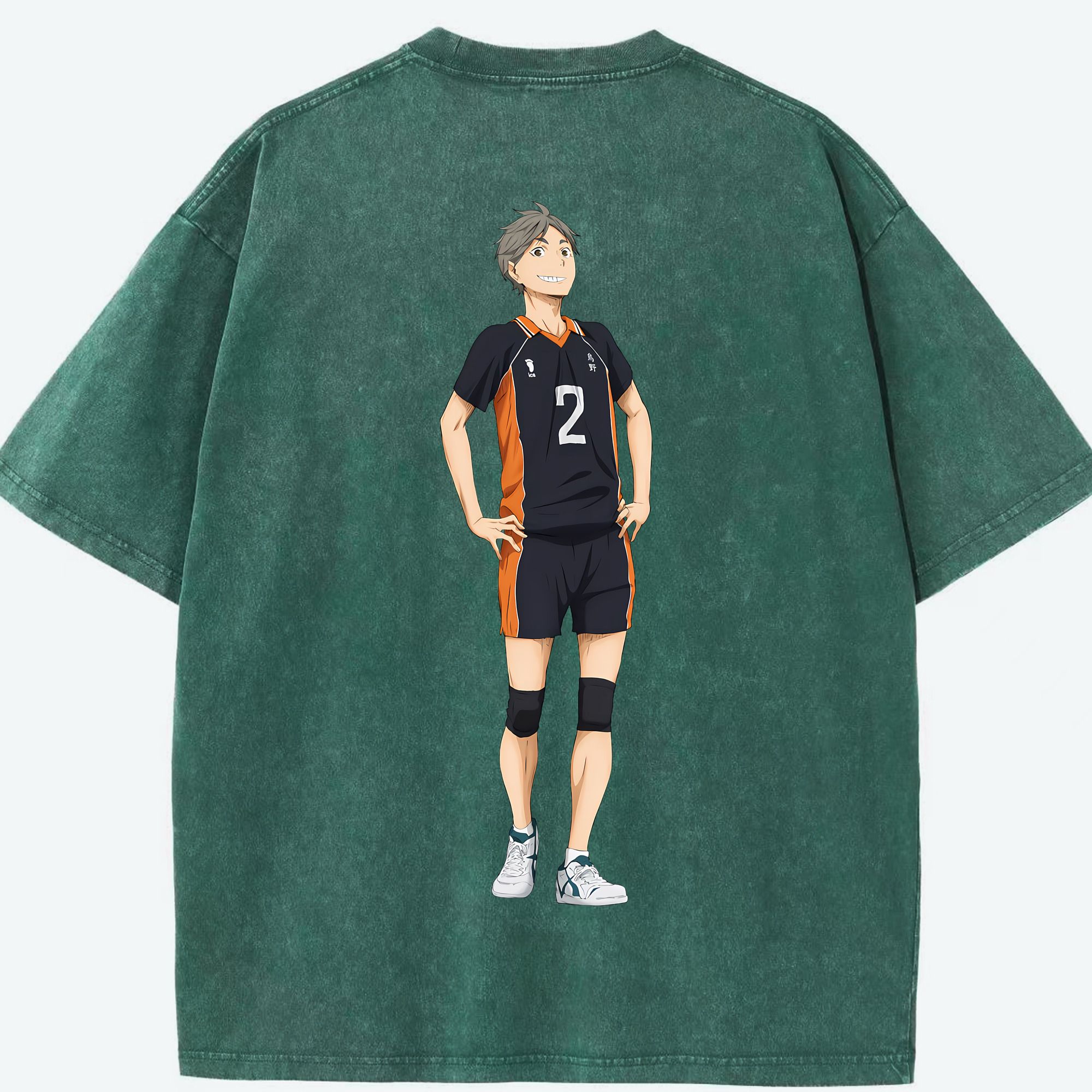 （画像用） ハイキュー!! Haikyu!! 綿100% ヴィンテージ風 半袖Tシャツ（背面プリント）